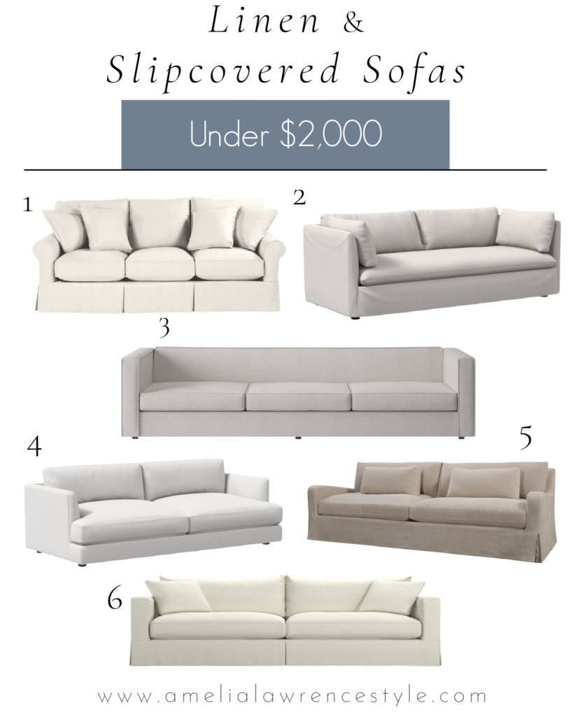 photos of linen sofas